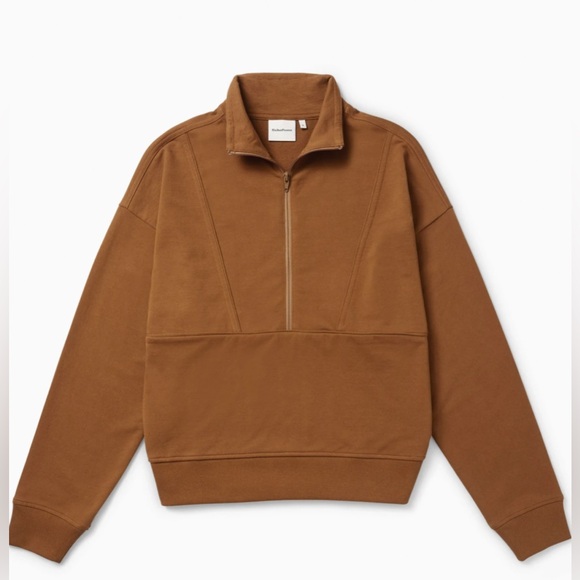 NWOT Womens Richer Poorer Terry Quarter Zip Pullover in Woodgrain size Small - Picture 10 of 12